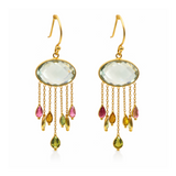 BOUCLES D'OREILLES KIA AMÉTHYSTE VERTE ET TOURMALINES