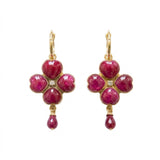 BOUCLES D'OREILLES FAVELO RUBIS QUARTZ