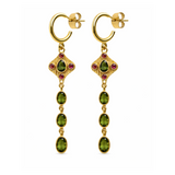 BOUCLES D'OREILLES LONA TOURMALINE VERTE