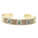 BRACELET FILIA OR ZIRCONS VERTS