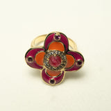 BAGUE GIULIA EMAIL ROSE / RUBIS