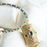 COLLIER OMMEA TOPAZE BLEU