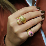 BAGUE NOAVA ZIRCONS ROSE