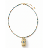 COLLIER OMMEA TOPAZE BLEU