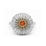 BAGUE OURSIN ARGENT TOURMALINE