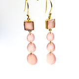 BOUCLES D'OREILLES MASSIMA QUARTZ ROSE