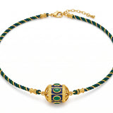 Collier Loris Or Email Bleu Onyx