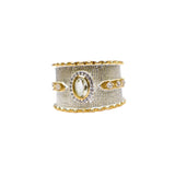 BAGUE LIDIA ARGENT AMETHYSTE VERTE