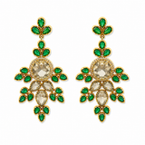 Boucles d'oreilles Aeva Améthyste et Onyx Verte
