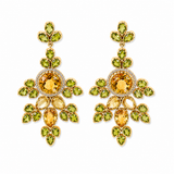 Boucles d'oreilles Aeva Or Citrine et Peridot