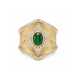 BAGUE ANTONIA ARGENT ONYX VERT