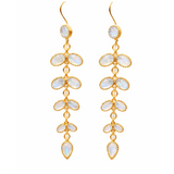 BOUCLES D'OREILLES ANZIO PIERRE DE LUNE ET PERLES