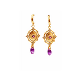 BOUCLES D'OREILLES ALEXANDRIE OR AMÉTHYSTE